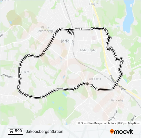 590 Bus Line Map