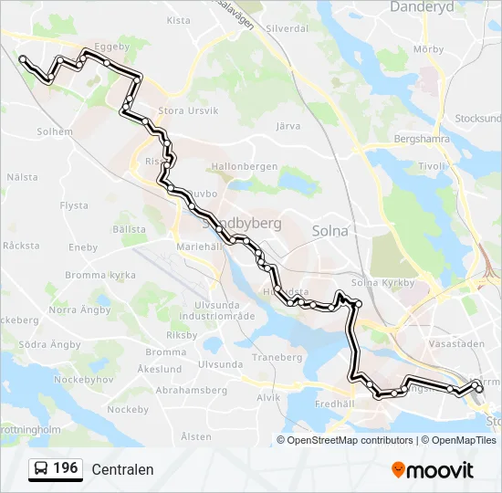 196 Bus Line Map