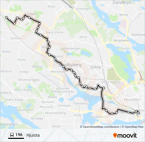 196 Bus Line Map