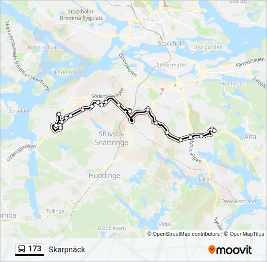 173 Bus Line Map