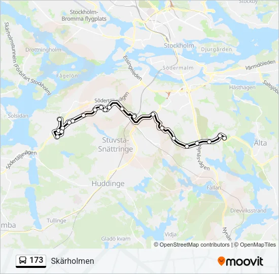 173 Bus Line Map