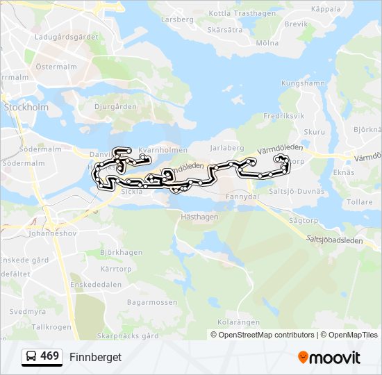 469 bus Line Map