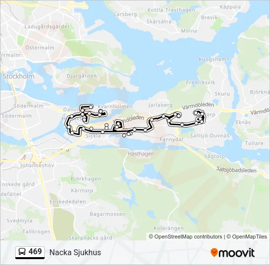 469 Bus Line Map