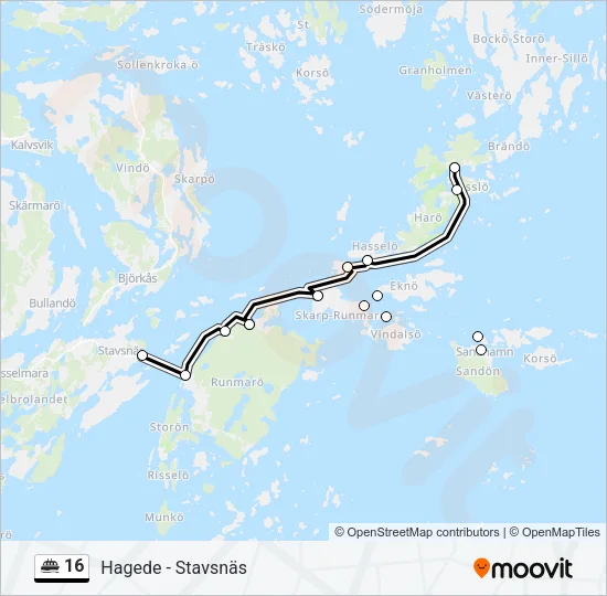 16 Ferry Line Map