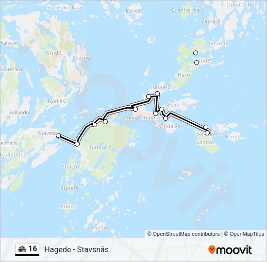 16 Ferry Line Map