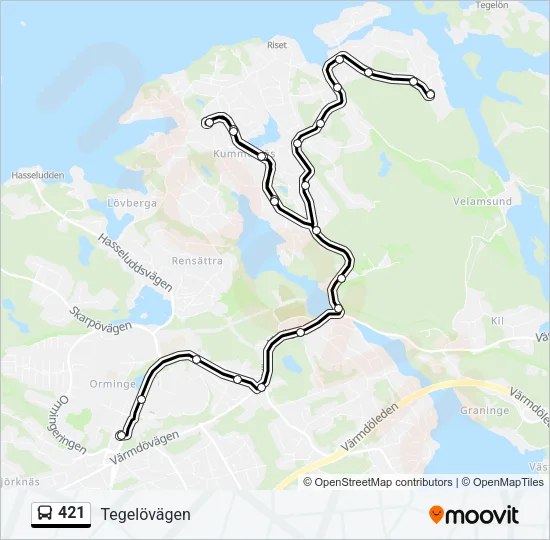 421  Line Map