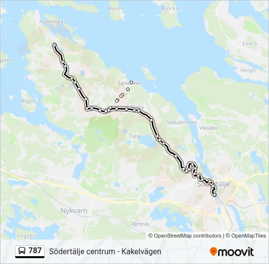 787 Bus Line Map
