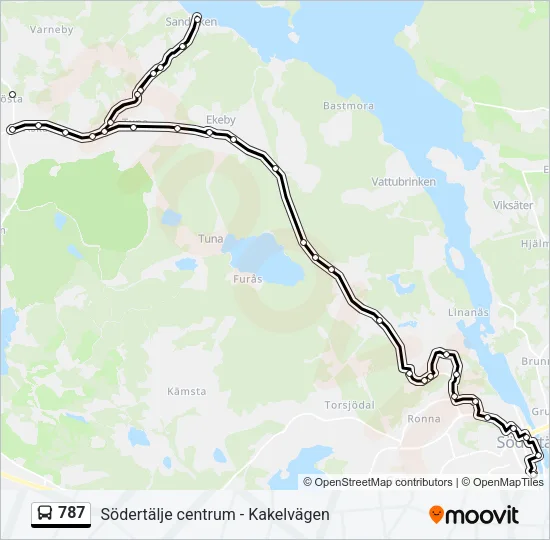 787 Bus Line Map