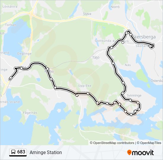 683 bus Line Map