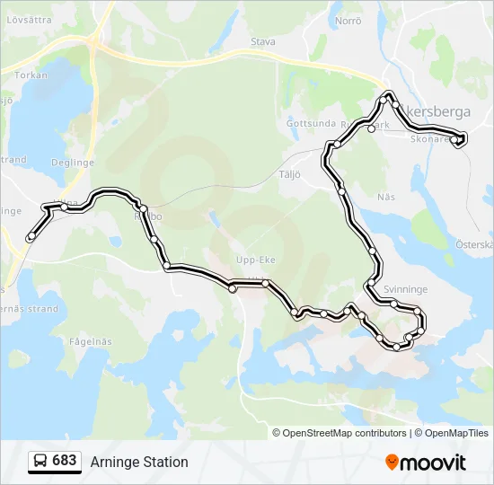 683 Bus Line Map