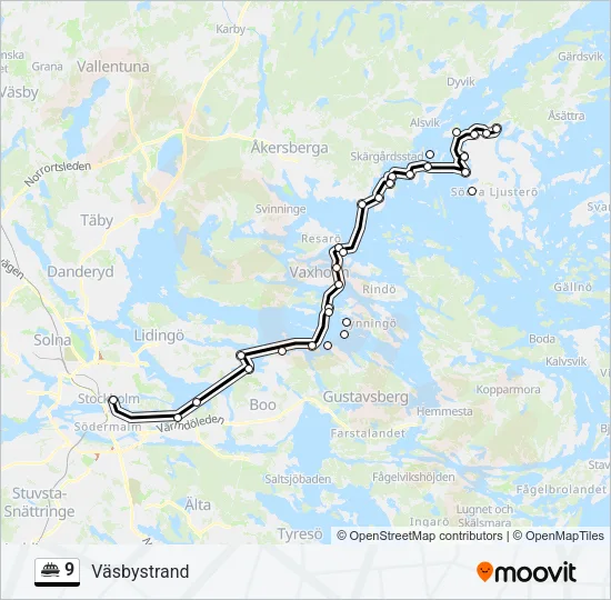 9 Ferry Line Map
