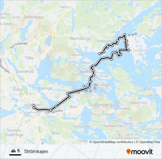 9 Ferry Line Map