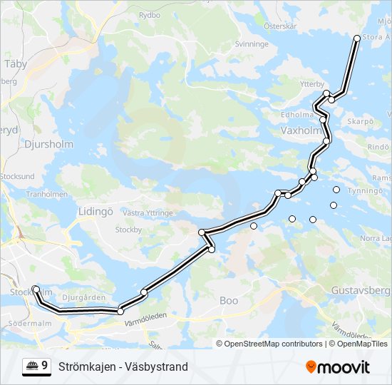 9 ferry Line Map