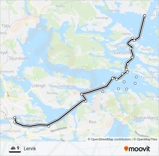 9 Ferry Line Map