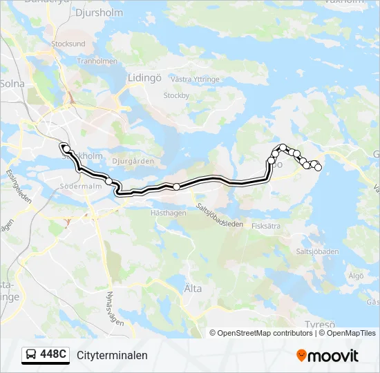 448C Bus Line Map