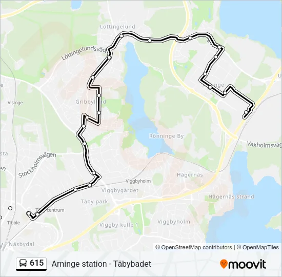 615 Bus Line Map