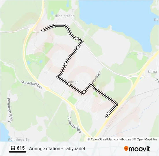 615 Bus Line Map