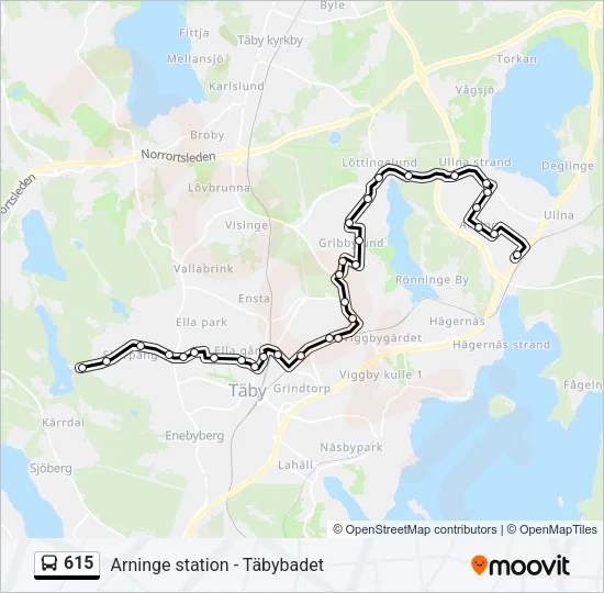 615 Bus Line Map