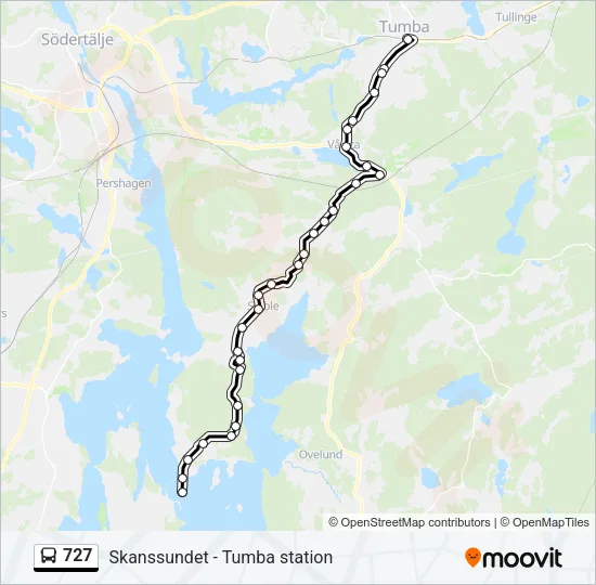 727 Bus Line Map