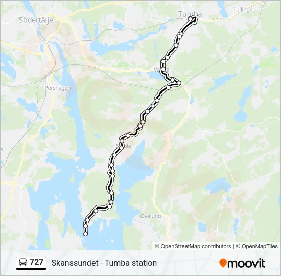 727 Bus Line Map