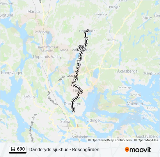 690 Bus Line Map