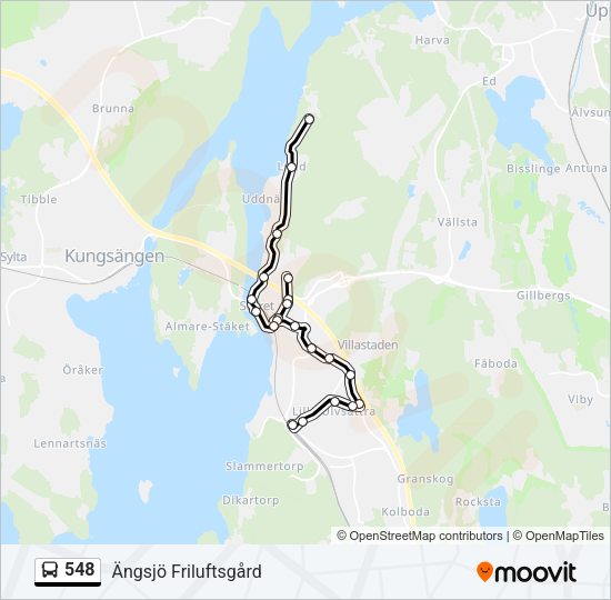 548 Bus Line Map