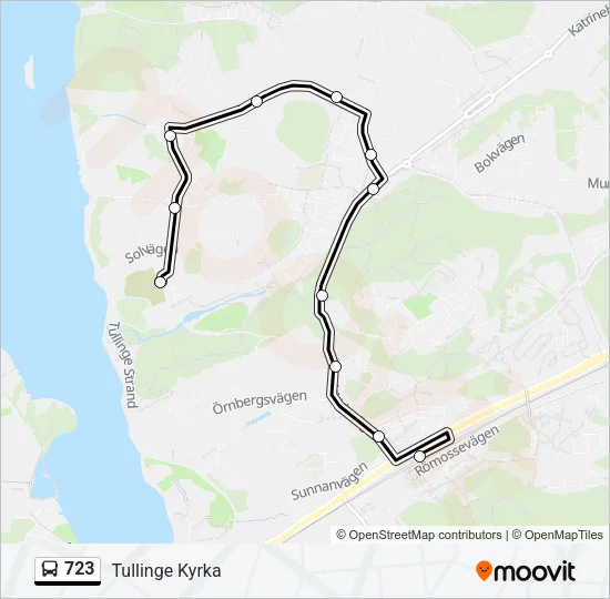 723 Bus Line Map