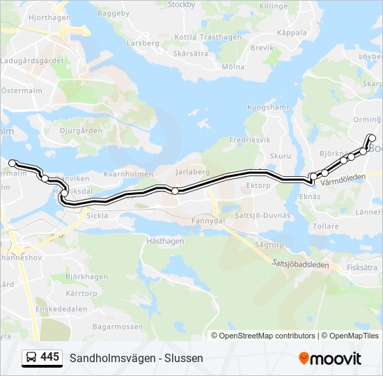 445  Line Map