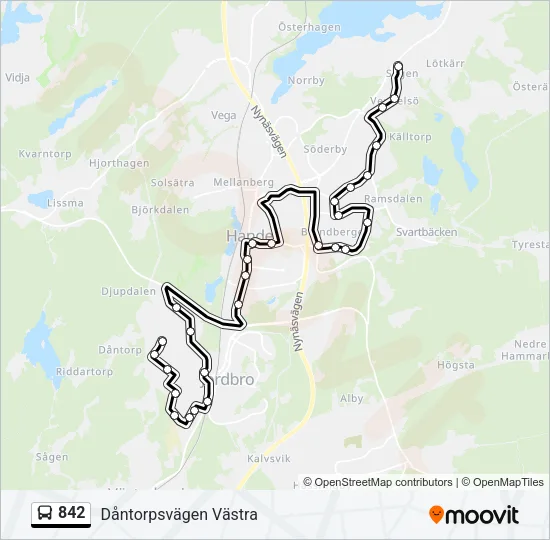 842 Bus Line Map