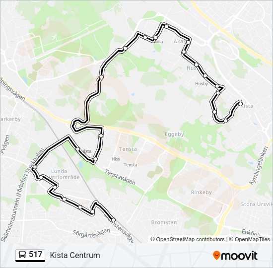 517 bus Line Map