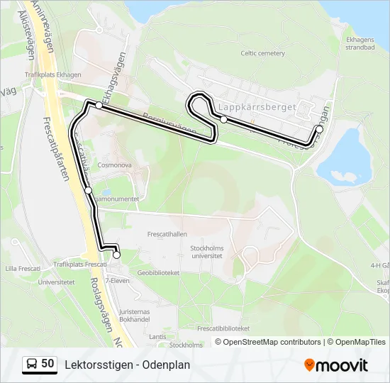 50 Bus Line Map