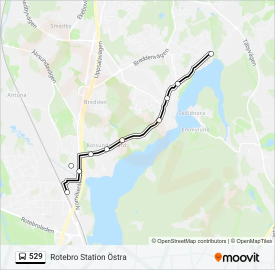 529 Bus Line Map