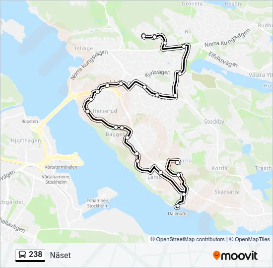 238 Bus Line Map