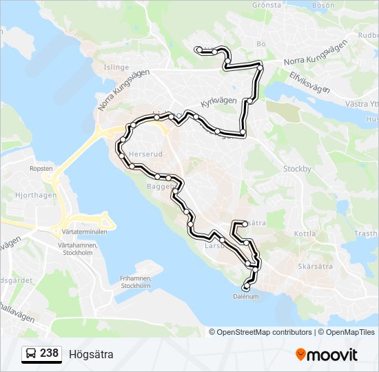 238 Route: Schedules, Stops & Maps - Högsätra (Updated)