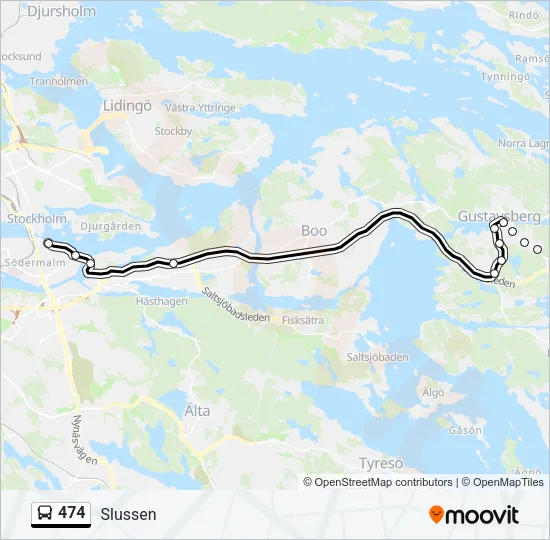 474 Bus Line Map