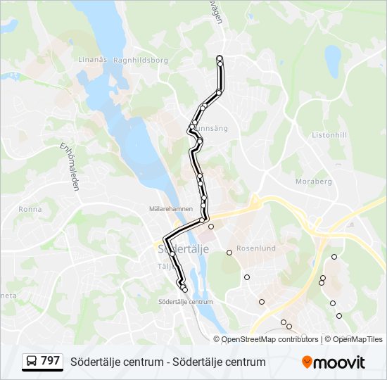 797 bus Line Map