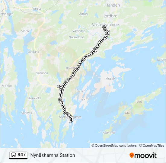847 Bus Line Map