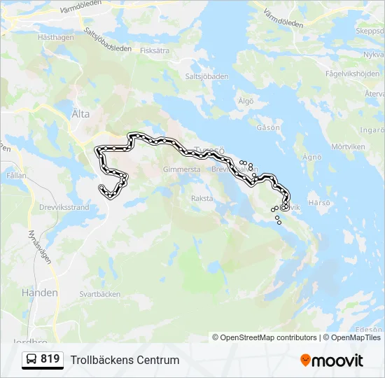 819 Bus Line Map