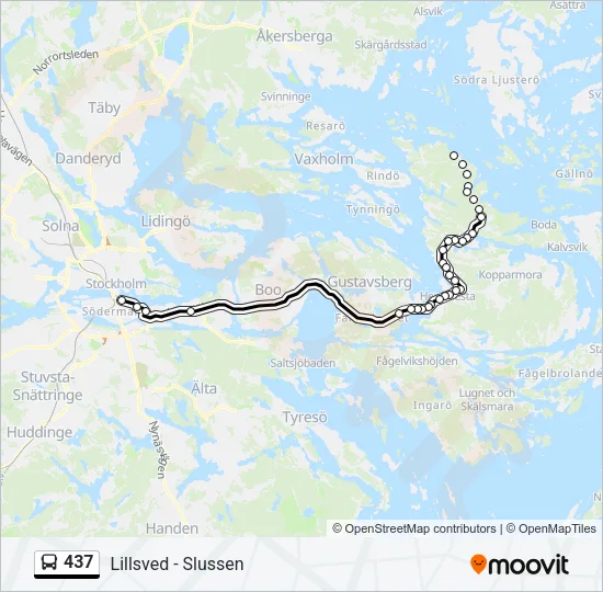 437 Bus Line Map