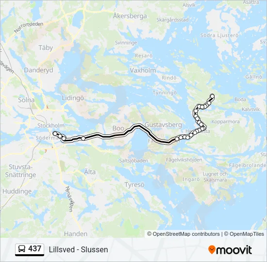 437 Bus Line Map