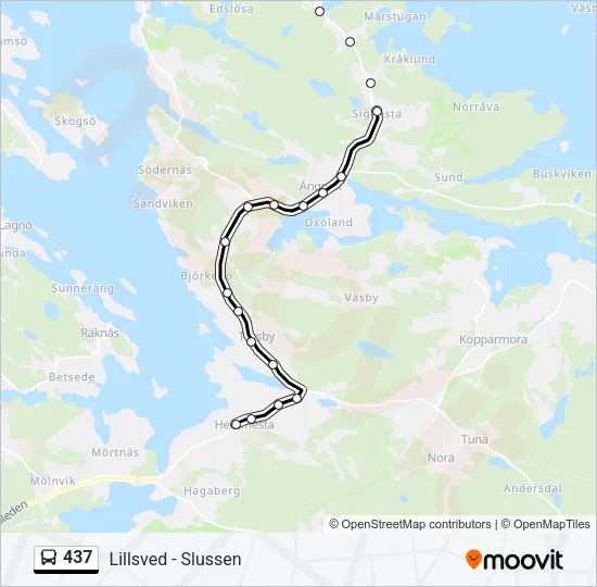 437 Bus Line Map