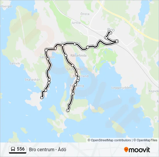556 Bus Line Map