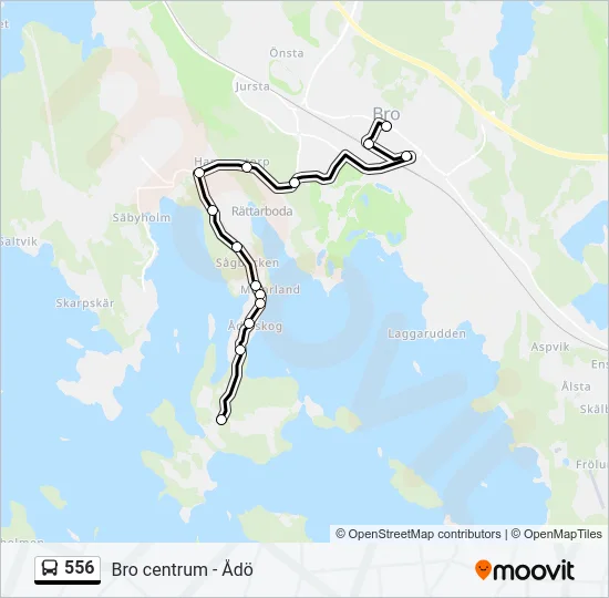 556 Bus Line Map