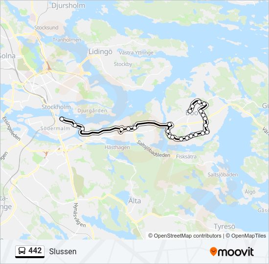 442 bus Line Map
