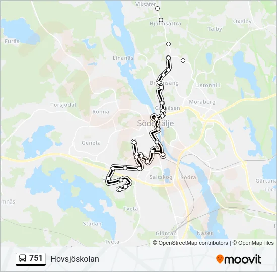 751 Bus Line Map