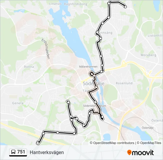 751 Bus Line Map