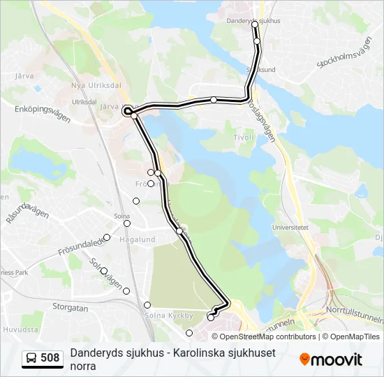 508 Bus Line Map