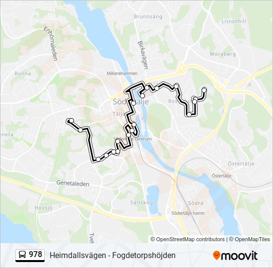 978 bus Line Map