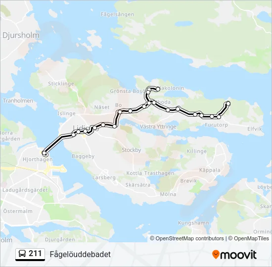 211 Bus Line Map