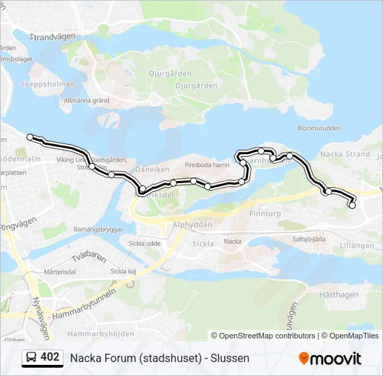 402 Bus Line Map